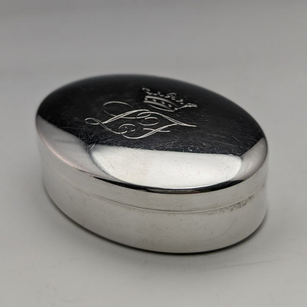 Italian Vintage Continental Silver Pill Case